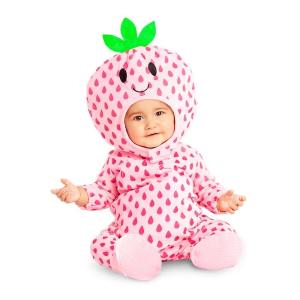 COSTUME CARNEVALE NEONATO Fragolina Baby Mantellina con cappuccio